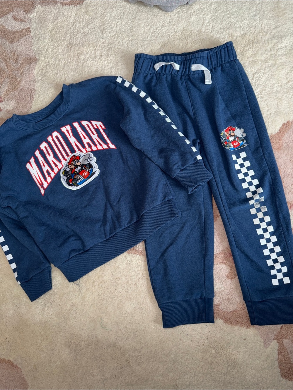 Nintendo Navy Blue Mario Kart Kids Sweatshirt & Joggers Set